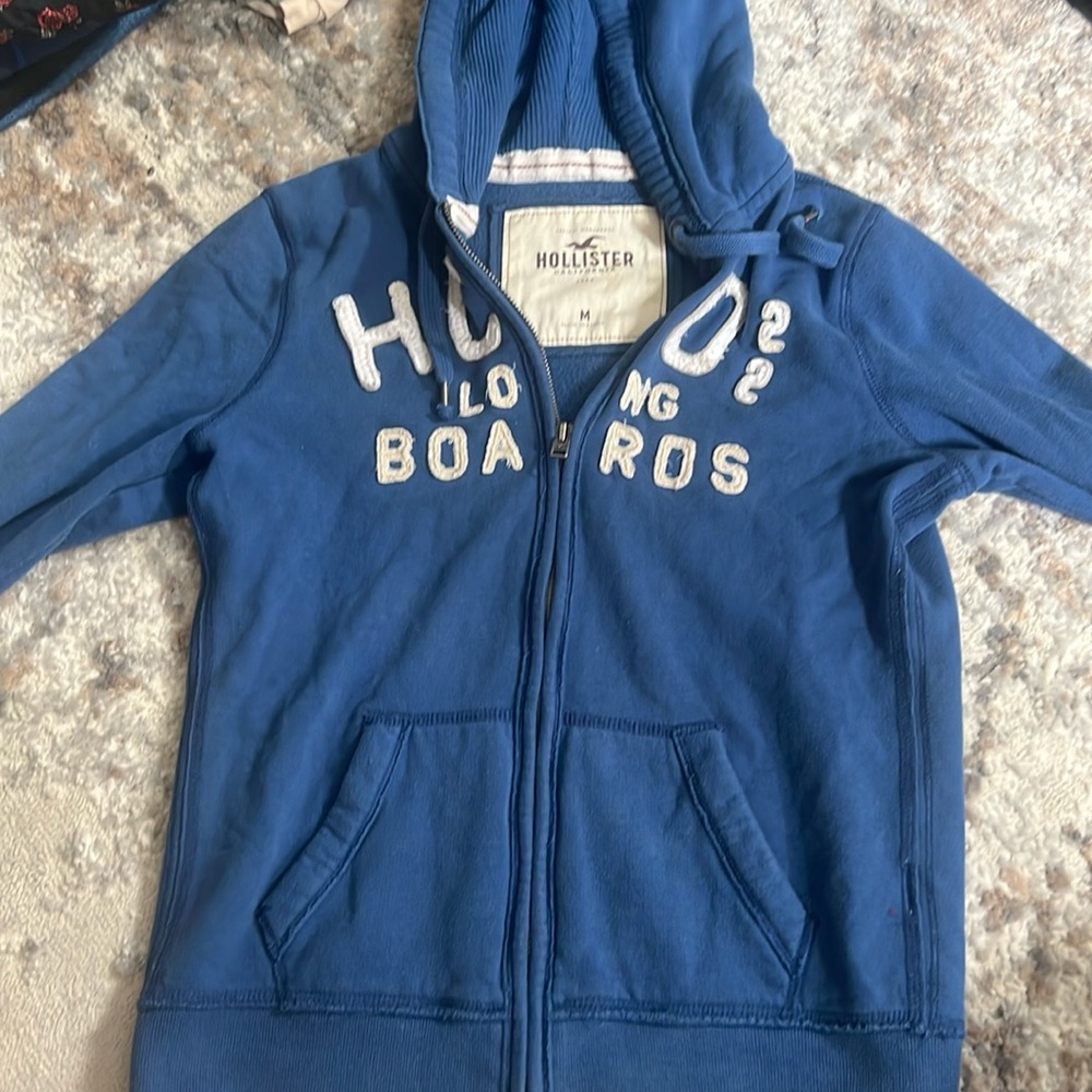 Hollister Zip Up - Blue - Medium